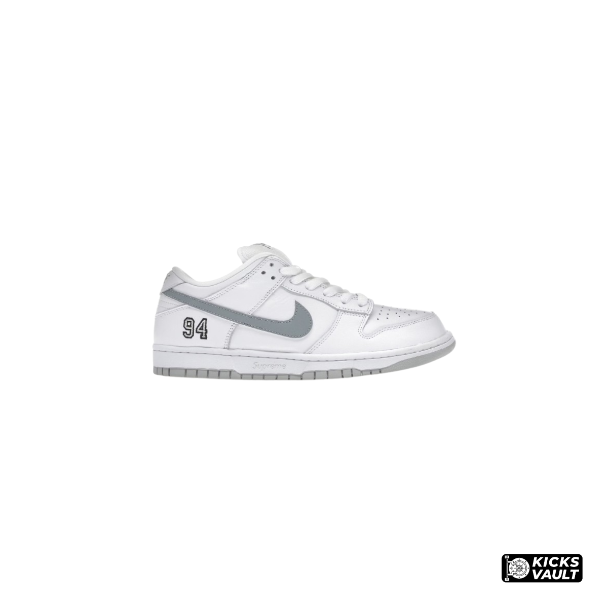Dunk SB Supreme 94 Metallic Silver – Kicks Vault