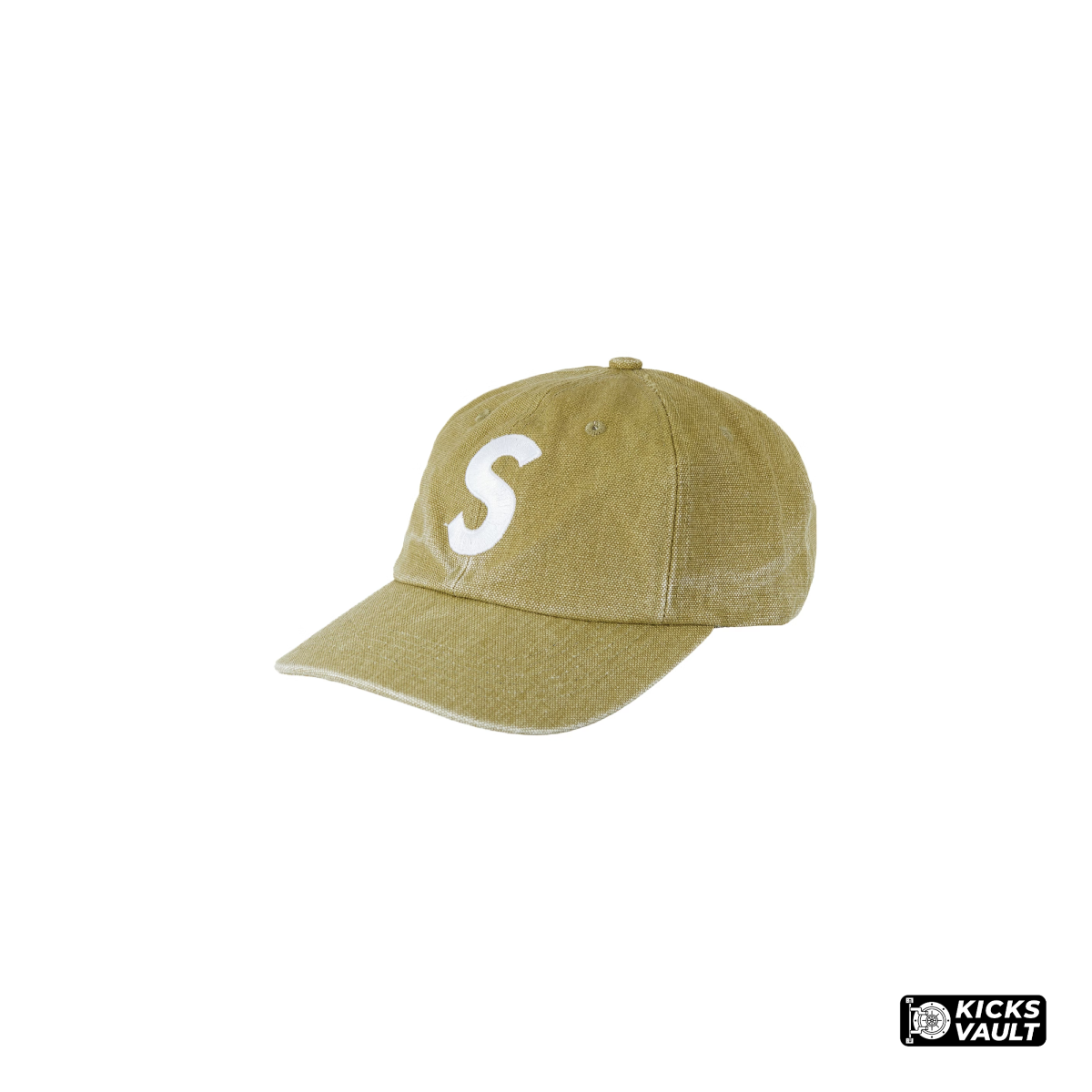 Supreme Pigment Coated Canvas S Logo 6-Panel Olive
