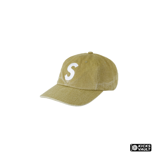 Supreme Pigment Coated Canvas S Logo 6-Panel Olive