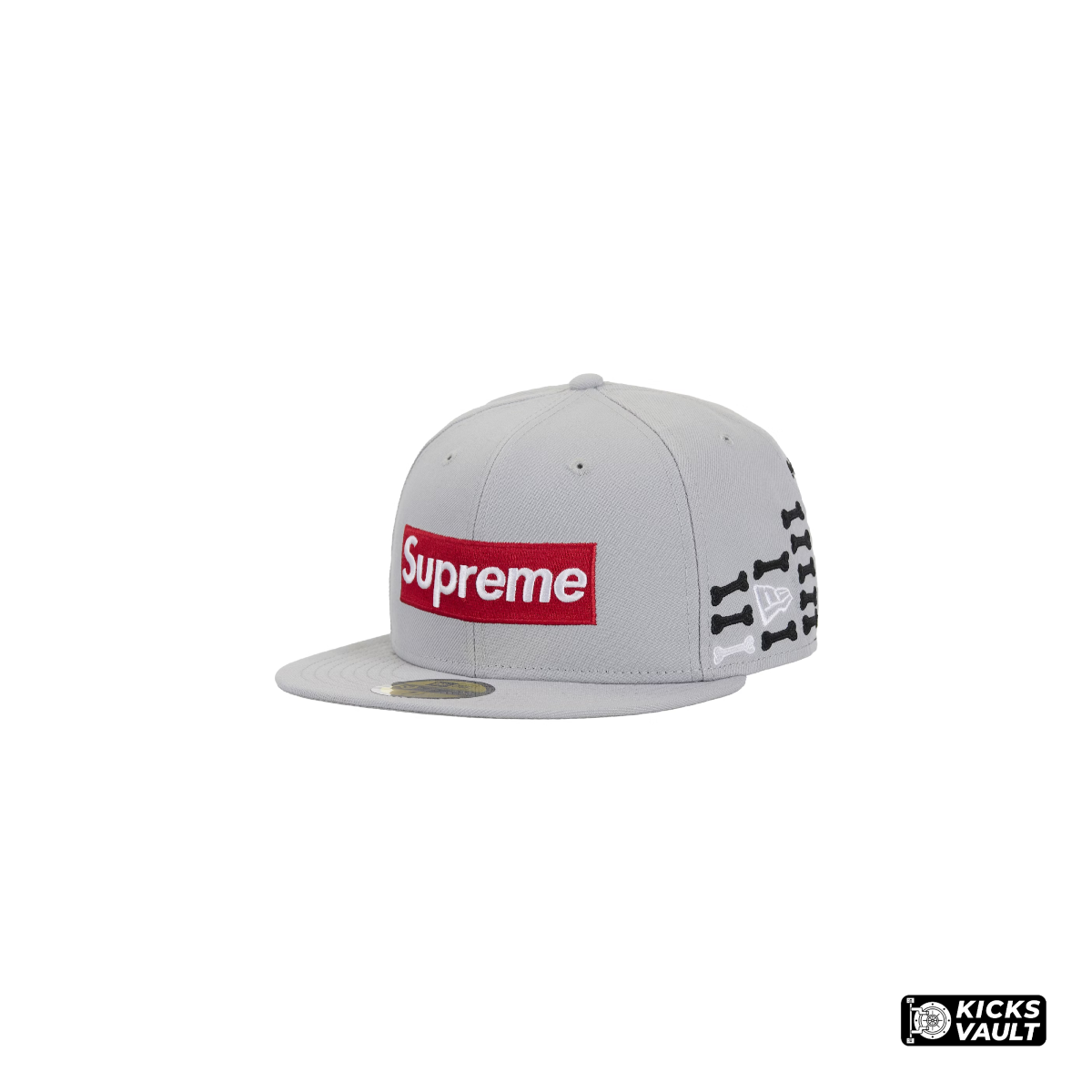 Supreme Bones Box Logo New Era Grey