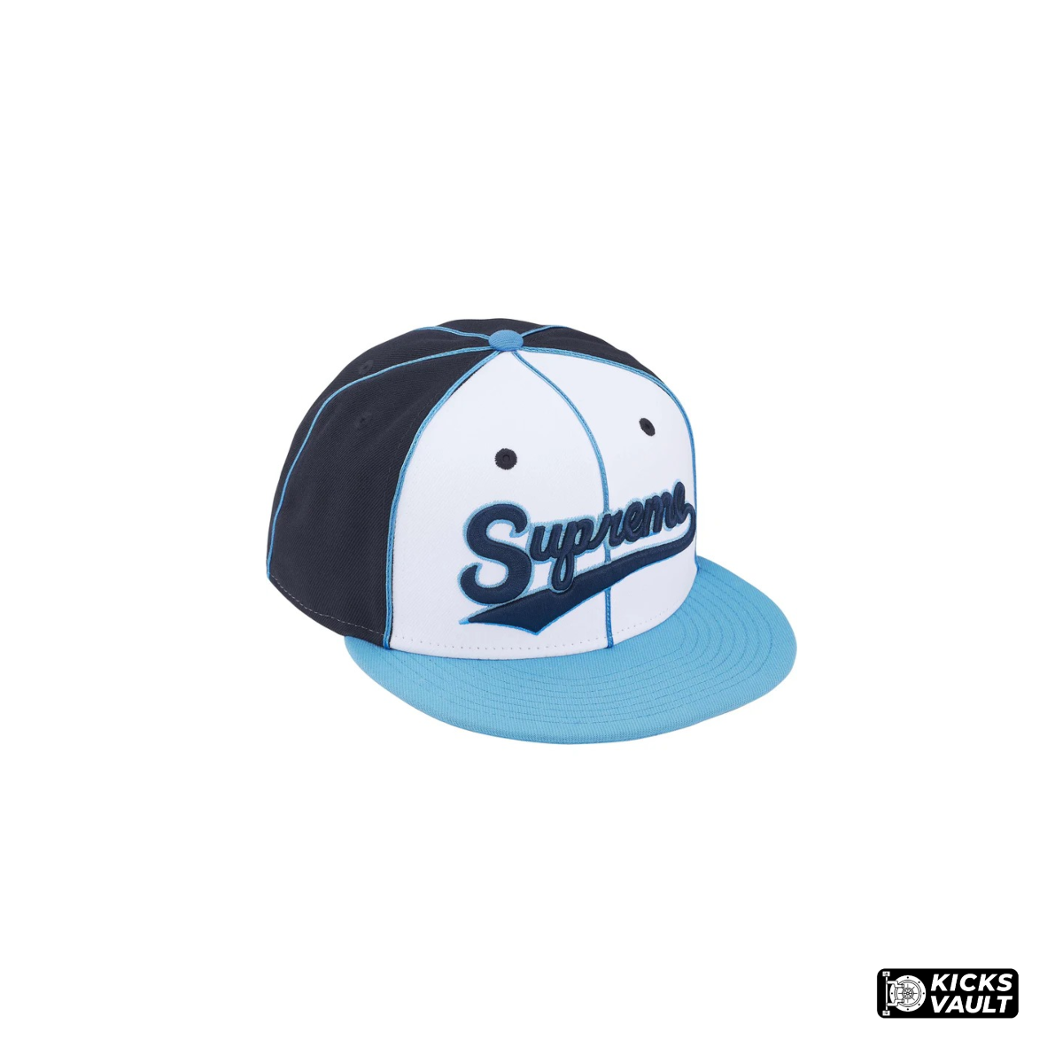 Supreme Piping Script Logo New Era Navy