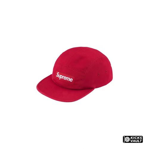 Supreme Washed Chino Twill Camp Cap Red