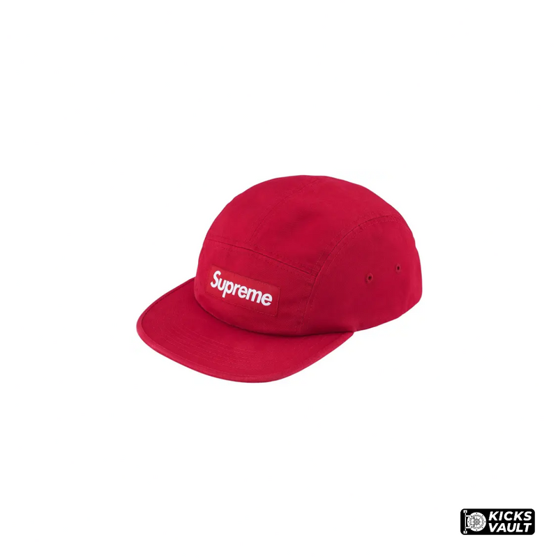 Supreme Washed Chino Twill Camp Cap Red