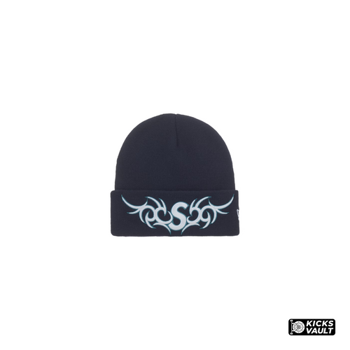 Supreme New Era Tribal S Logo Beanie Navy