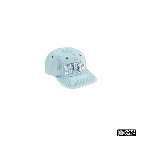 Supreme Embroidered Money Logo Cap 6-Panel Denim