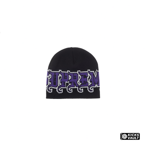 Supreme New Era Outline Beanie Black