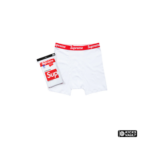 Supreme Hanes Boxer Briefs White