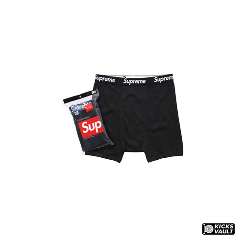 Supreme Hanes Boxer Briefs Black