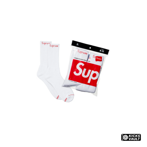 Supreme Hanes Socks White