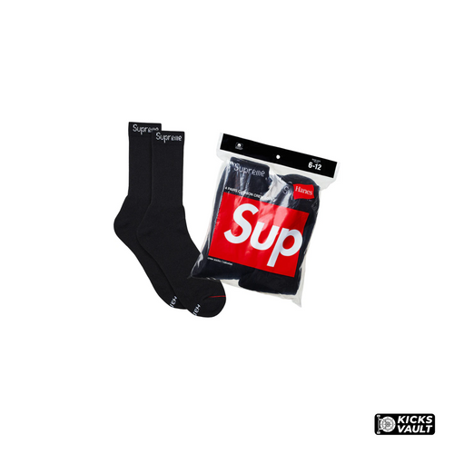 Supreme Hanes Socks Black