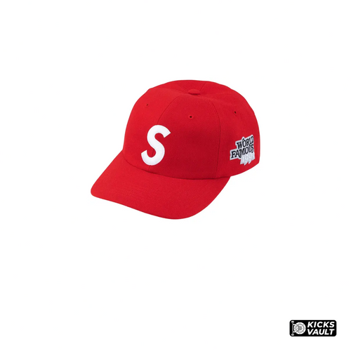 Supreme World Famous S Logo 6-Panel Red